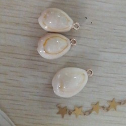 这样的贝壳，15*20mm单吊金色