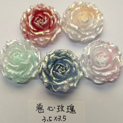 卷芯玫瑰3.5*3.5-珠光粉变色粉系列产品展示
